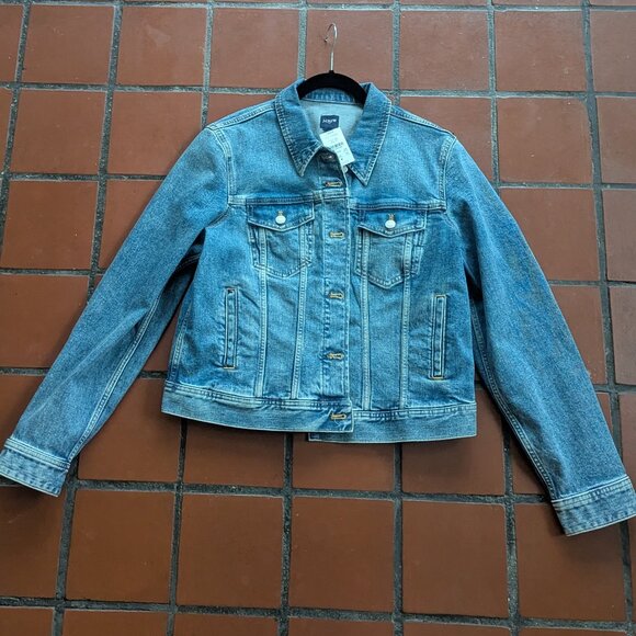 J. Crew Cropped Jean Jacket Size Large NWT - Picture 9 of 11